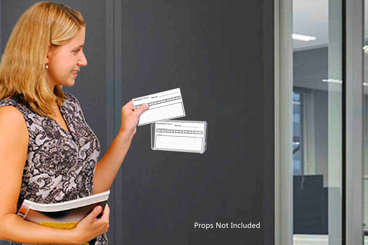 5"W Magnetic Postcard Holder Metal Mount Display