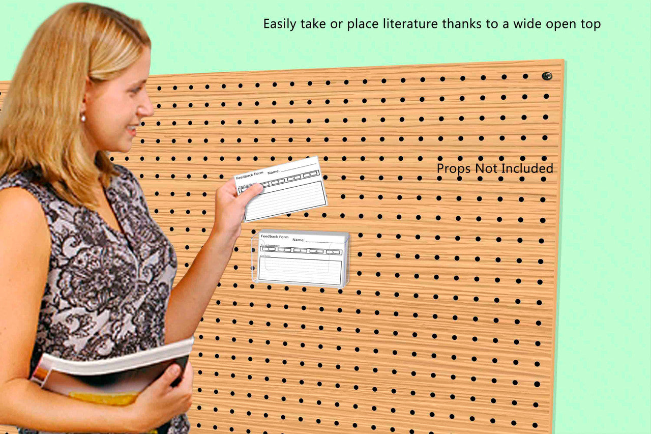 Pegboard 5"W Postcard Holder Brochure Display