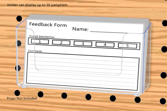Pegboard 5"W Postcard Holder Brochure Display