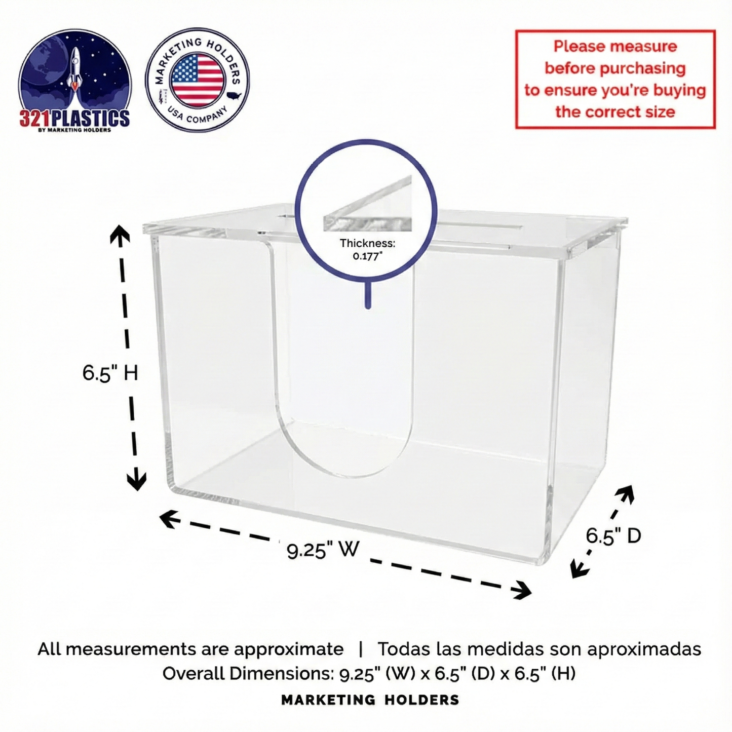 Face Mask or Glove Dispenser with Hinged Lid Countertop Stand