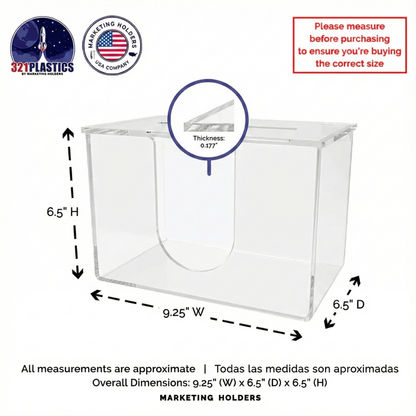 Face Mask or Glove Dispenser with Hinged Lid Countertop Stand