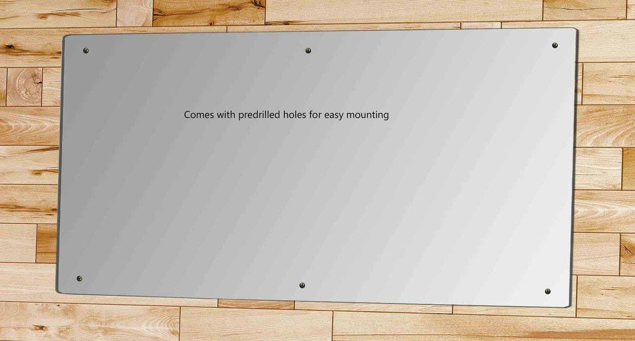 24" x 48" Acrylic Mirror with Holes for Replacement Glass Mirrors