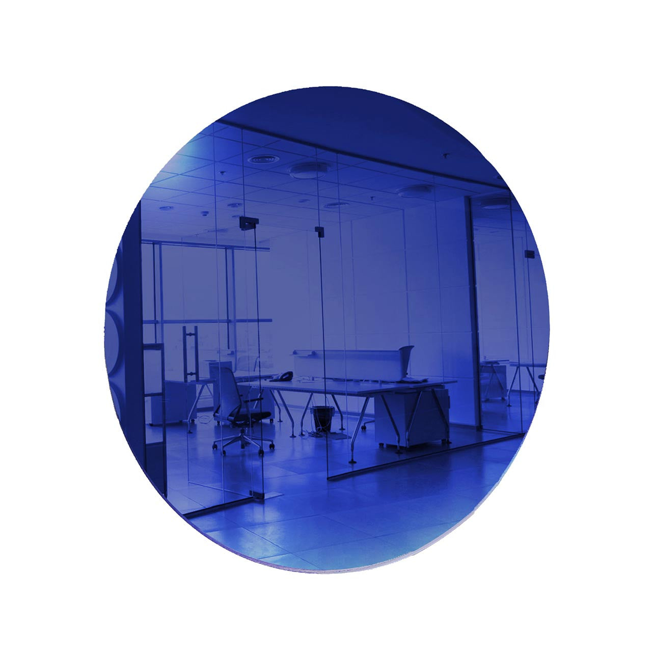 Dark Blue Round Shaped Mirror Acrylic Pieces for Arts and Crafts