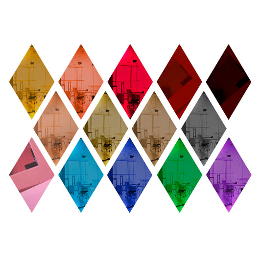 Custom Cut-to-Size Mirrored Acrylic Diamonds