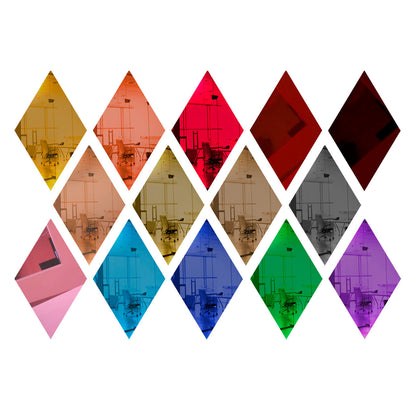 50 Pack Diamond Shaped Mirror Acrylic Pieces for Arts and Crafts