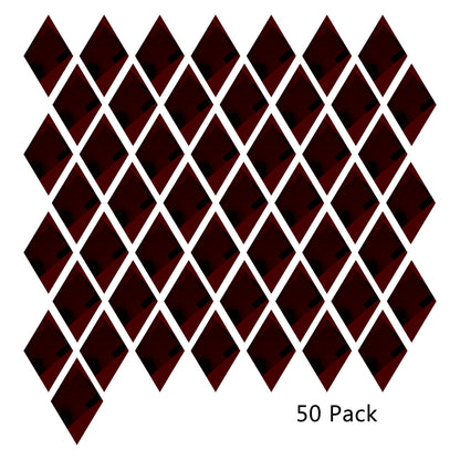 50 Pack Diamond Shaped Mirror Acrylic Pieces for Arts and Crafts