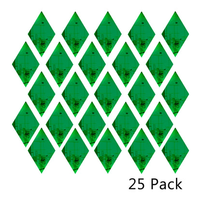 25 Pack Diamond Shaped Mirror Acrylic Pieces for Arts and Crafts