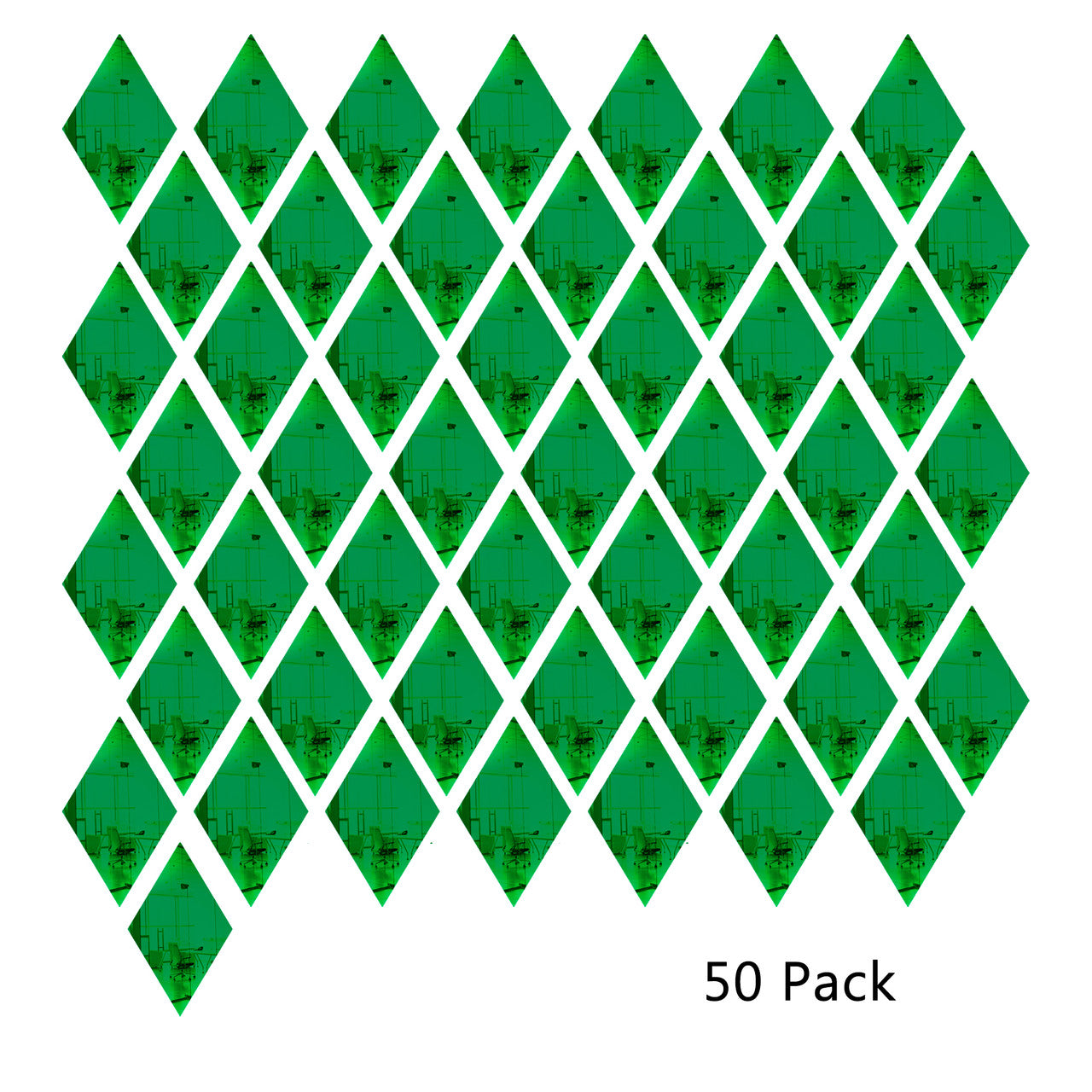 50 Pack Diamond Shaped Mirror Acrylic Pieces for Arts and Crafts