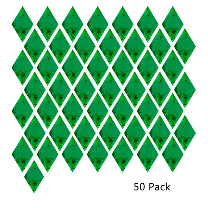 50 Pack Diamond Shaped Mirror Acrylic Pieces for Arts and Crafts