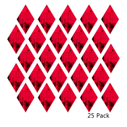 25 Pack Diamond Shaped Mirror Acrylic Pieces for Arts and Crafts