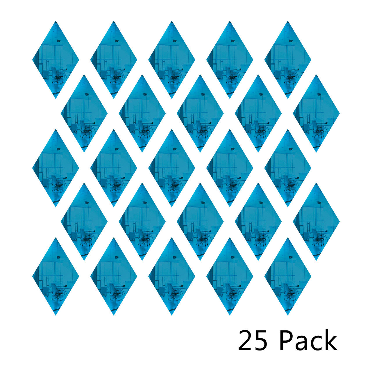 25 Pack Diamond Shaped Mirror Acrylic Pieces for Arts and Crafts