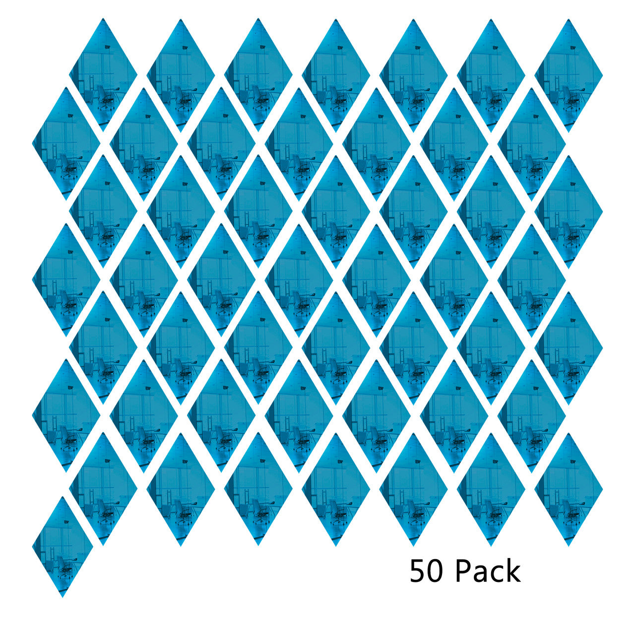 50 Pack Diamond Shaped Mirror Acrylic Pieces for Arts and Crafts