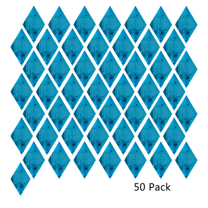 50 Pack Diamond Shaped Mirror Acrylic Pieces for Arts and Crafts