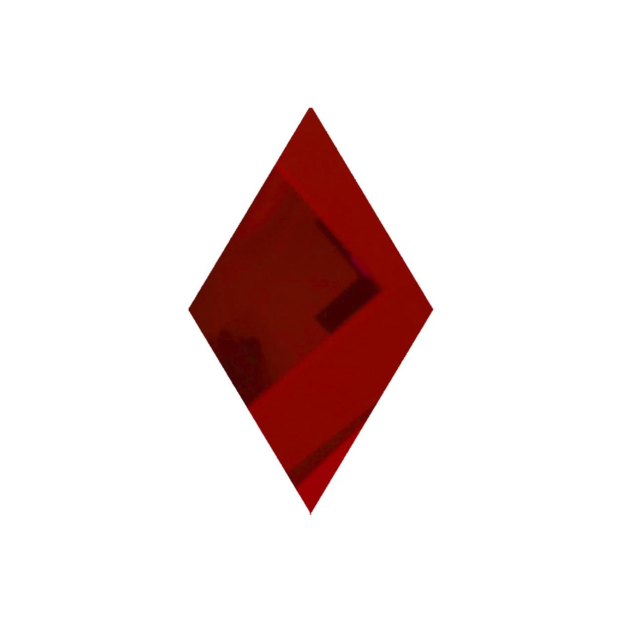 Medium Red Diamond Shaped Mirror Acrylic Pieces for Arts and Crafts