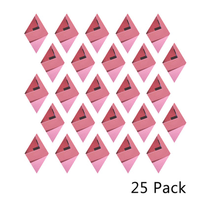 25 Pack Diamond Shaped Mirror Acrylic Pieces for Arts and Crafts