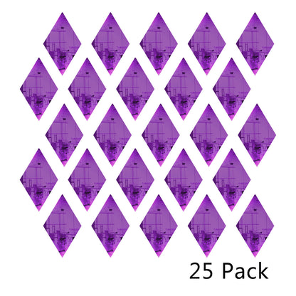 25 Pack Diamond Shaped Mirror Acrylic Pieces for Arts and Crafts