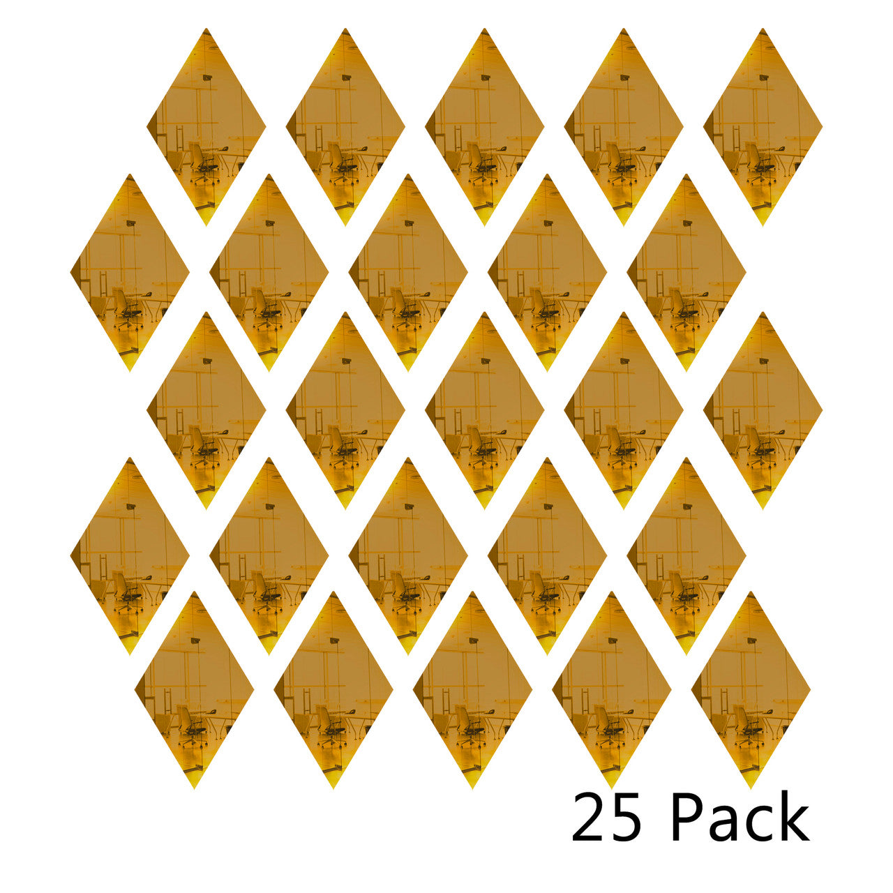 25 Pack Diamond Shaped Mirror Acrylic Pieces for Arts and Crafts
