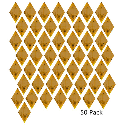 50 Pack Diamond Shaped Mirror Acrylic Pieces for Arts and Crafts