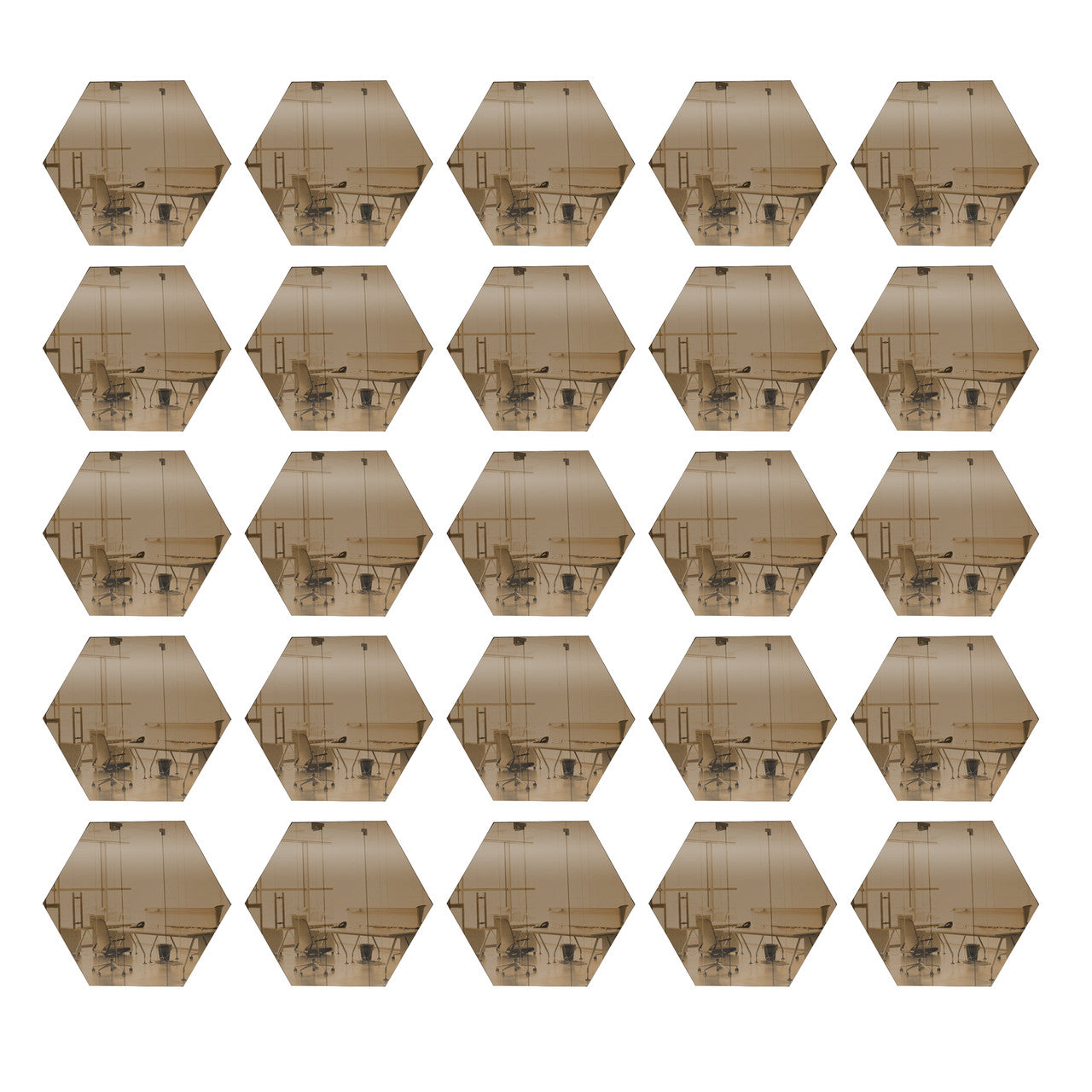 25 Pack Hexagon Shaped Mirror Acrylic Pieces for Arts and Crafts