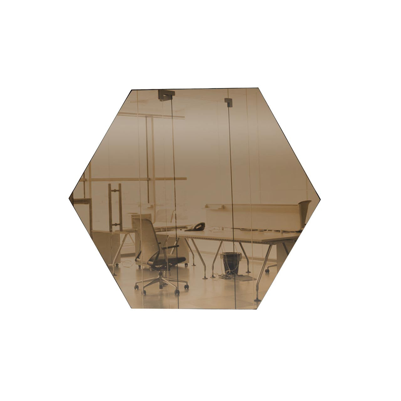 Bronze Hexagon Shaped Mirror Acrylic Pieces for Arts and Crafts