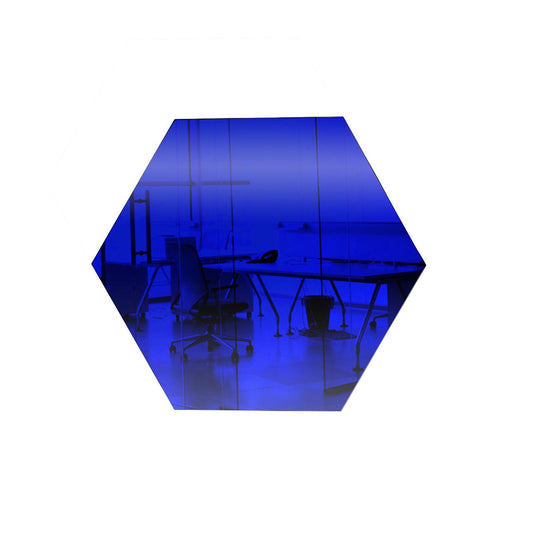 Dark Blue Hexagon Mirror Acrylic Pieces for Arts and Crafts