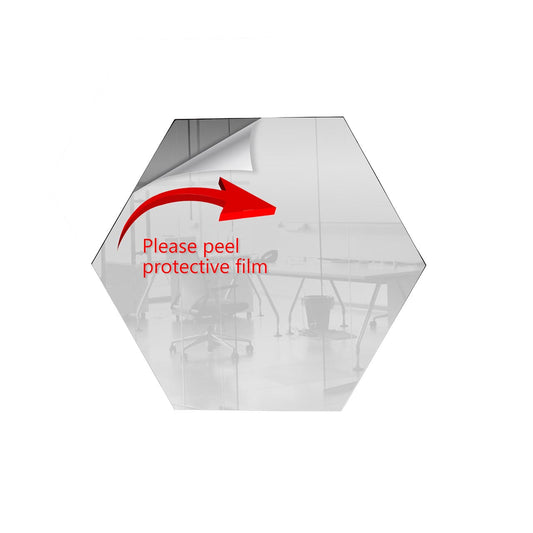 Grey Hexagon Shaped Mirror Acrylic Pieces for Arts and Crafts