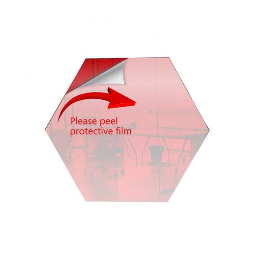 Light Red Hexagon Mirror Acrylic Pieces for Arts and Crafts