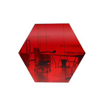 Light Red Hexagon Mirror Acrylic Pieces for Arts and Crafts