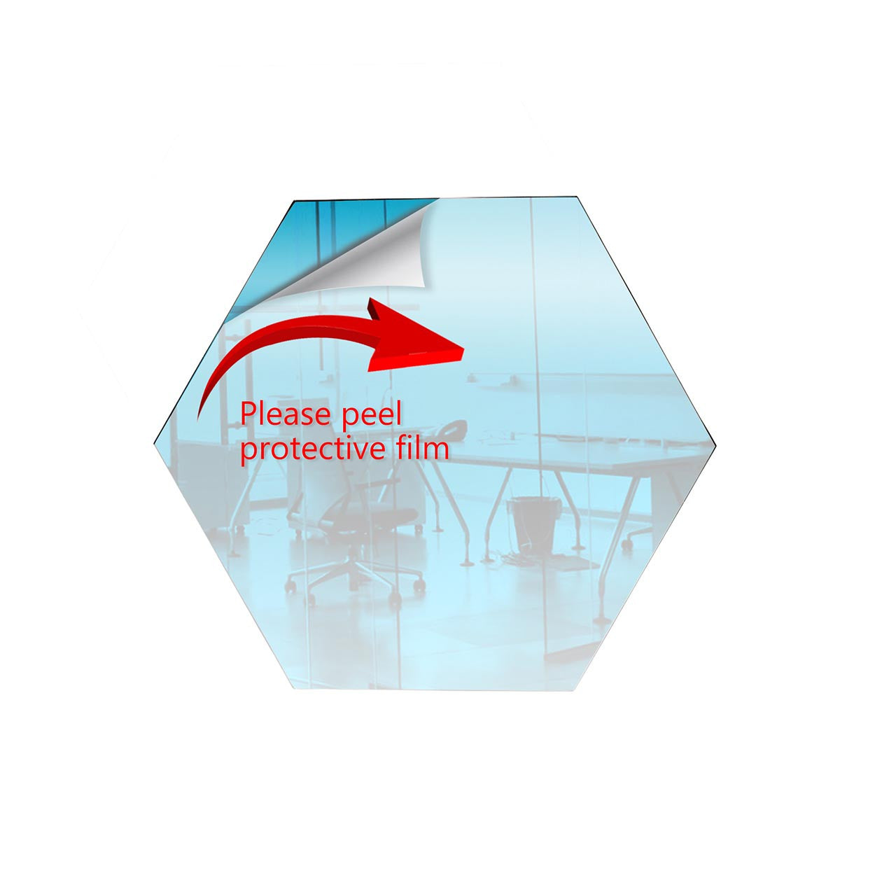 Medium Blue Hexagon Mirror Acrylic Pieces for Arts and Crafts