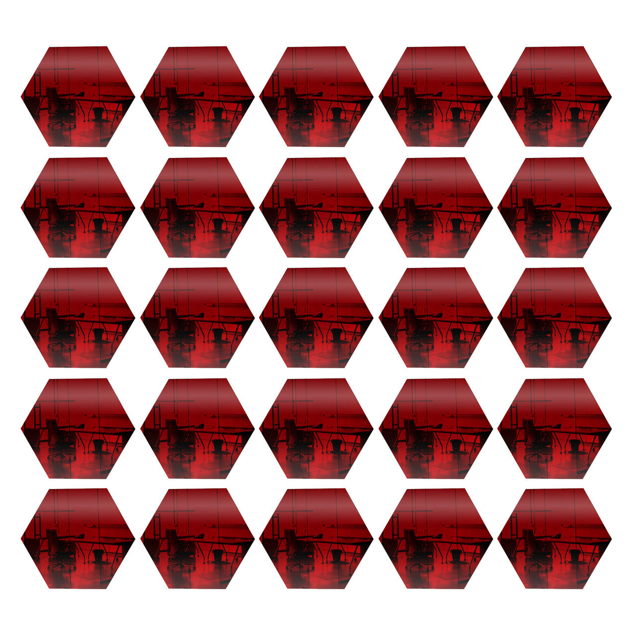 25 Pack Hexagon Shaped Mirror Acrylic Pieces for Arts and Crafts