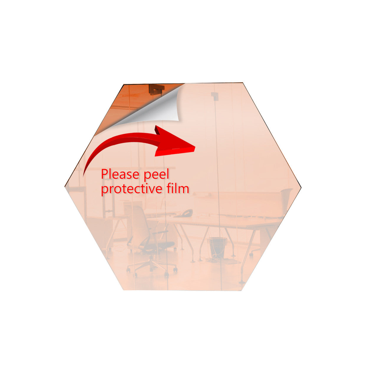 50 Pack Hexagon Shaped Mirror Acrylic Pieces for Arts and Crafts