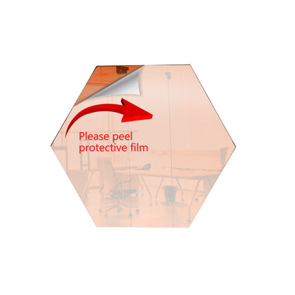 25 Pack Hexagon Shaped Mirror Acrylic Pieces for Arts and Crafts