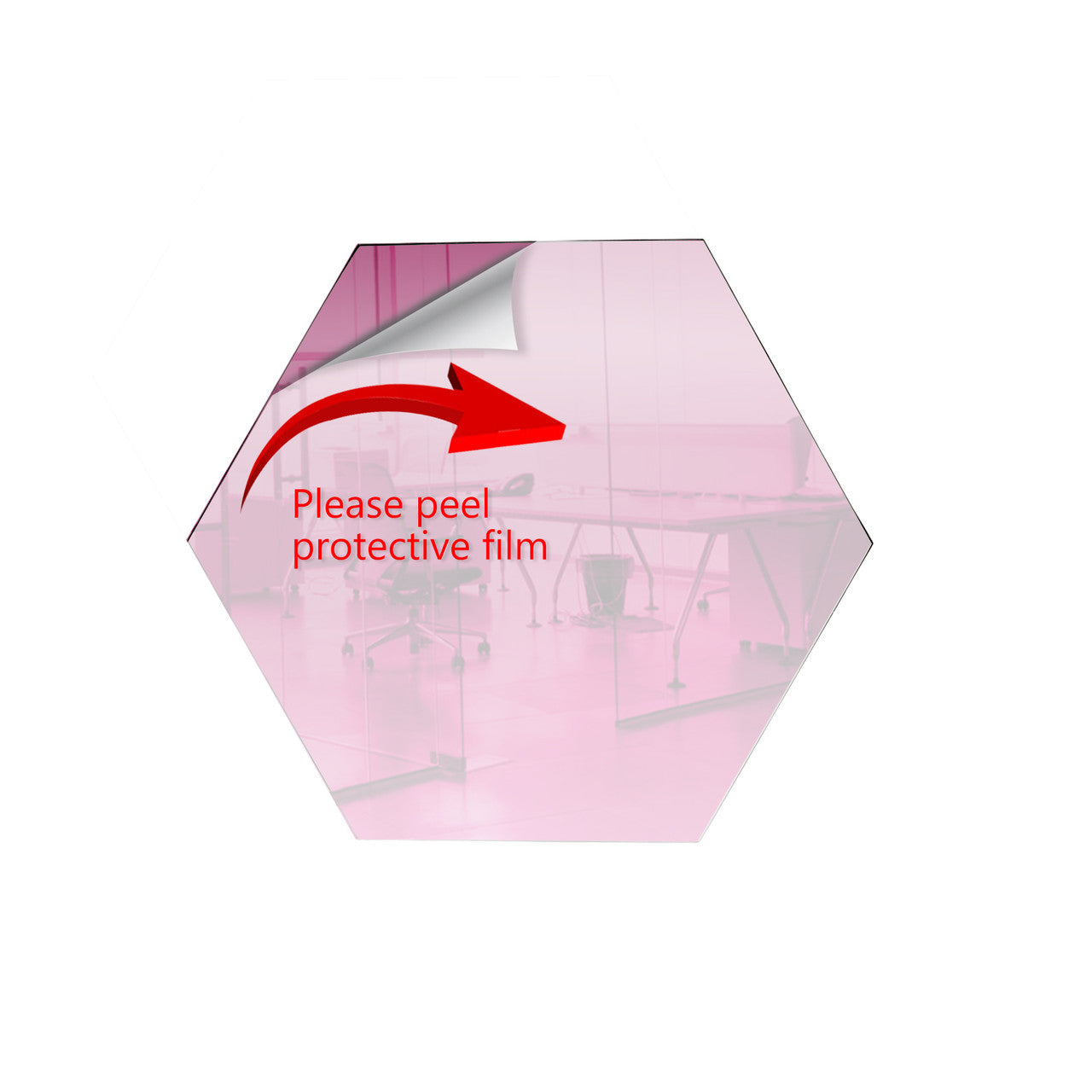 50 Pack Hexagon Shaped Mirror Acrylic Pieces for Arts and Crafts