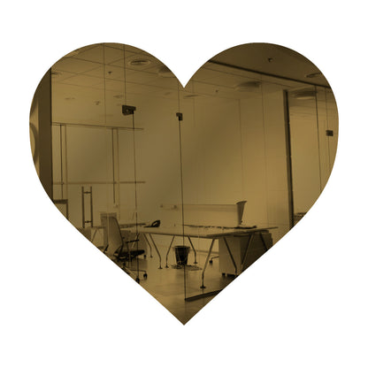 50 Pack Heart Shaped Mirror Acrylic Pieces for Arts and Crafts