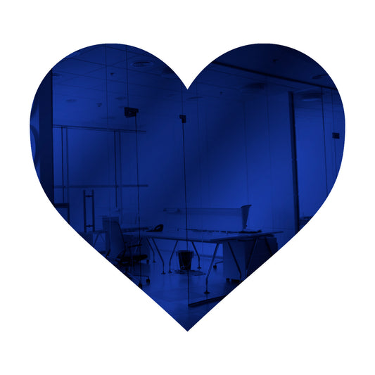 Dark Blue Heart Shaped Mirror Acrylic Pieces for Arts and Crafts
