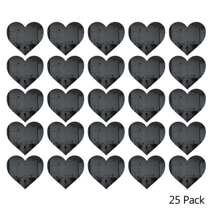 25 Pack Heart Shaped Mirror Acrylic Pieces for Arts and Crafts