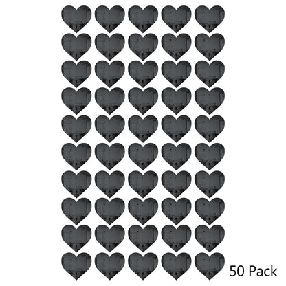 50 Pack Heart Shaped Mirror Acrylic Pieces for Arts and Crafts
