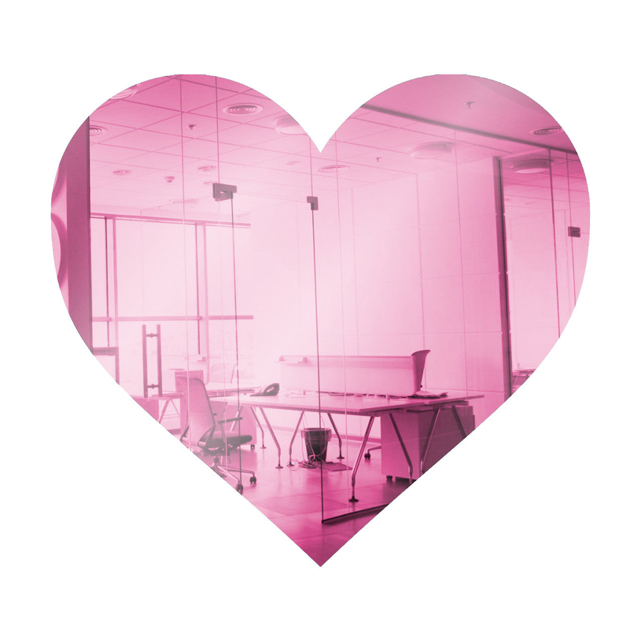 Pink Heart Shaped Mirror Acrylic Pieces for Arts and Crafts