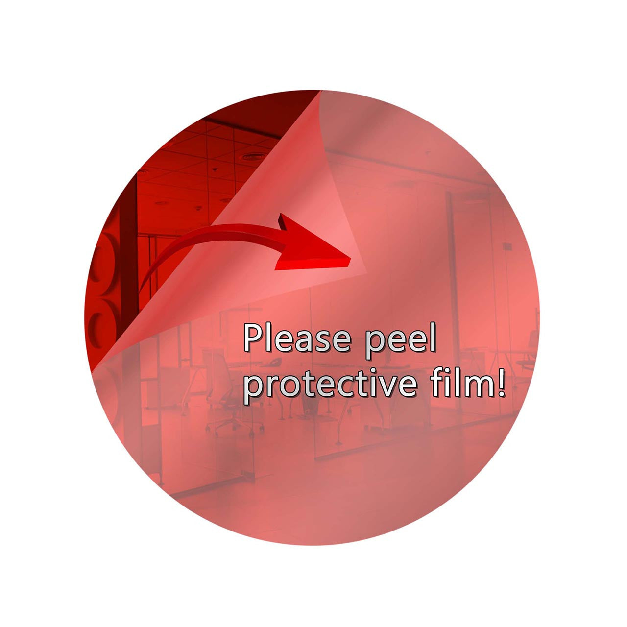 Light Red Round Shaped Mirror Acrylic Pieces for Arts and Crafts