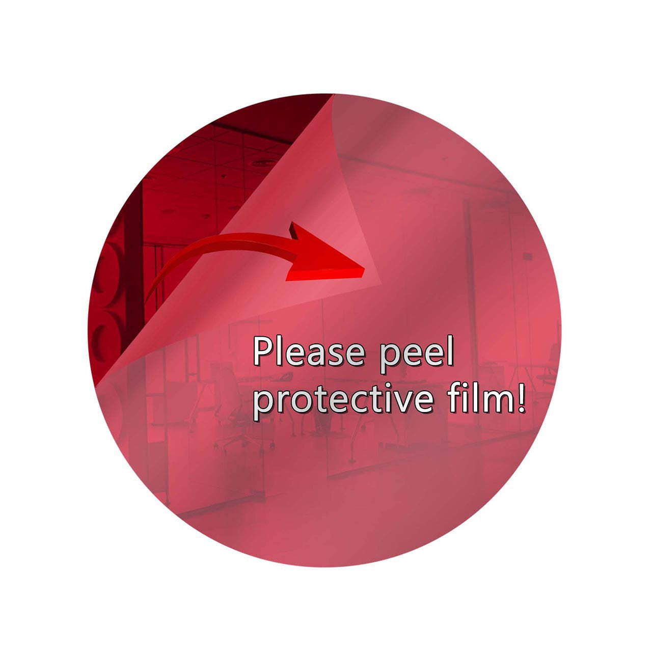 Medium Red Round Mirror Acrylic Pieces for Arts and Crafts