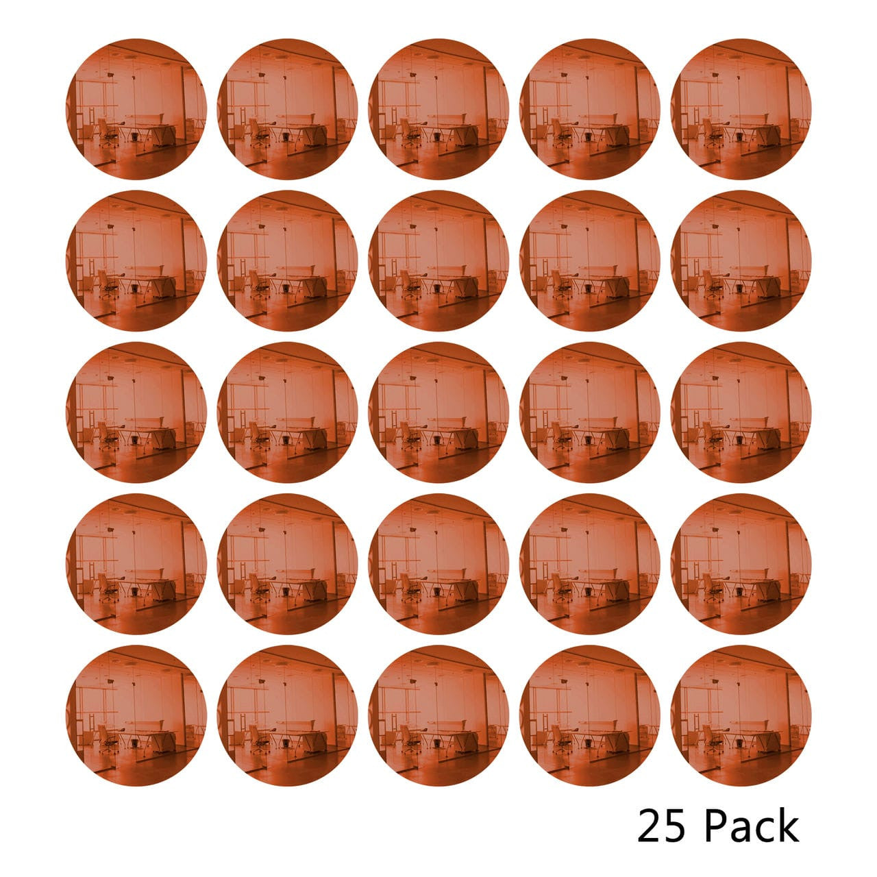 25 Pack Round Shaped Mirror Acrylic Pieces for Arts and Crafts