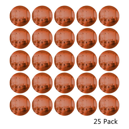 25 Pack Round Shaped Mirror Acrylic Pieces for Arts and Crafts