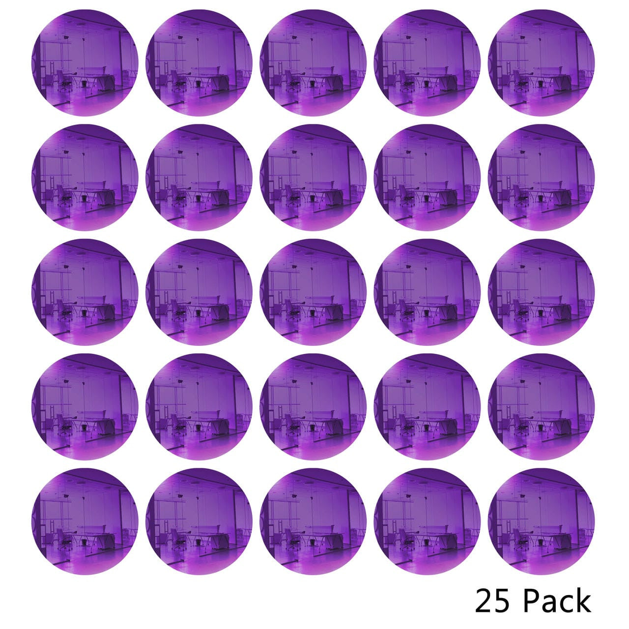 25 Pack Round Shaped Mirror Acrylic Pieces for Arts and Crafts