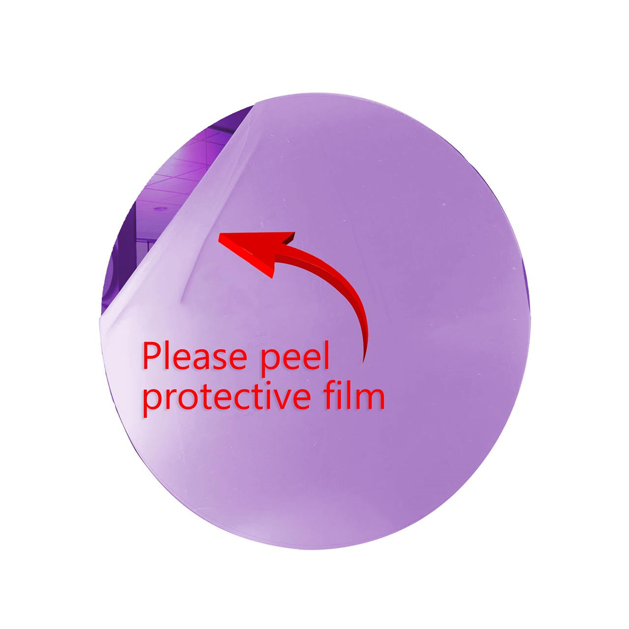 Purple Round Shaped Mirror Acrylic Pieces for Arts and Crafts