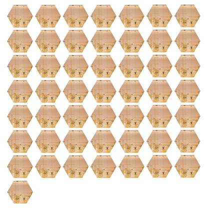 50 Pack Hexagon Shaped Mirror Acrylic Pieces for Arts and Crafts