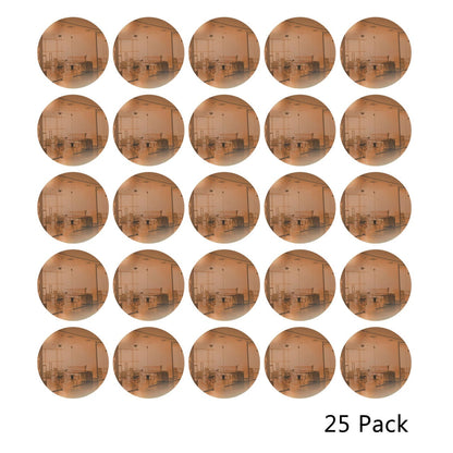 25 Pack Round Shaped Mirror Acrylic Pieces for Arts and Crafts