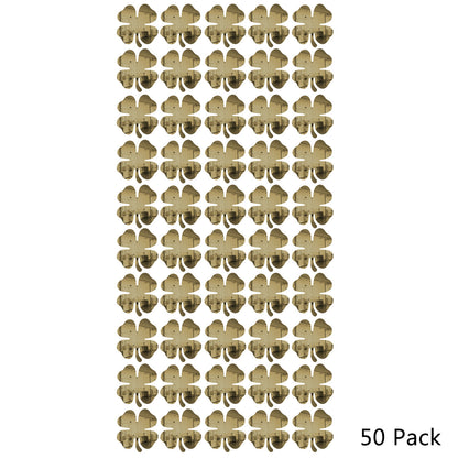 50 Pack Shamrock Shape Acrylic Mirror Tiles Crafts Select Color