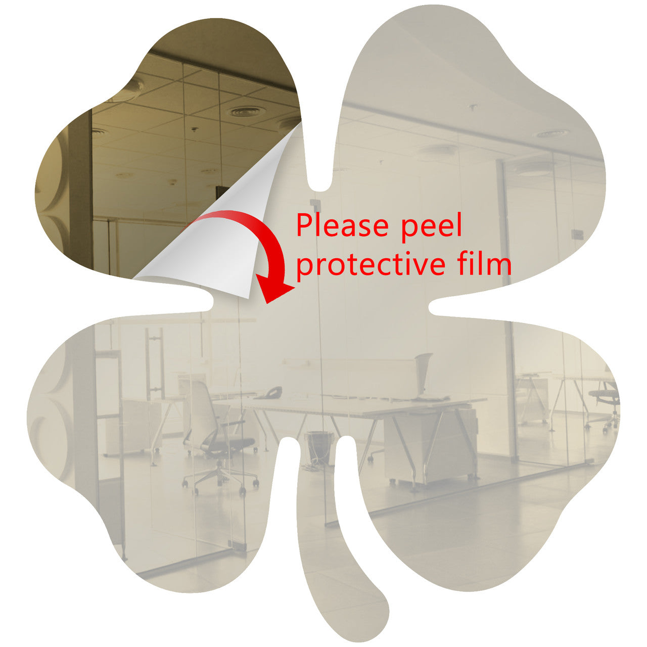 25 Pack Shamrock Shape Acrylic Mirror Tiles Crafts Select Color