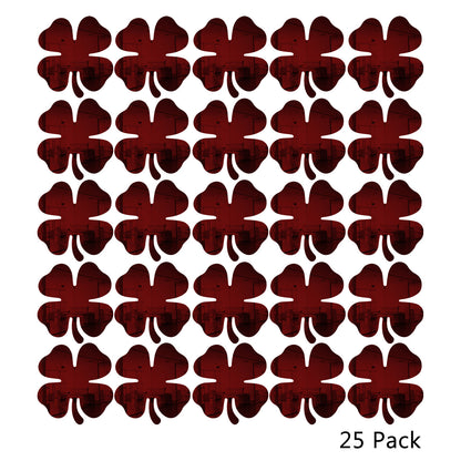 25 Pack Shamrock Shape Acrylic Mirror Tiles Crafts Select Color