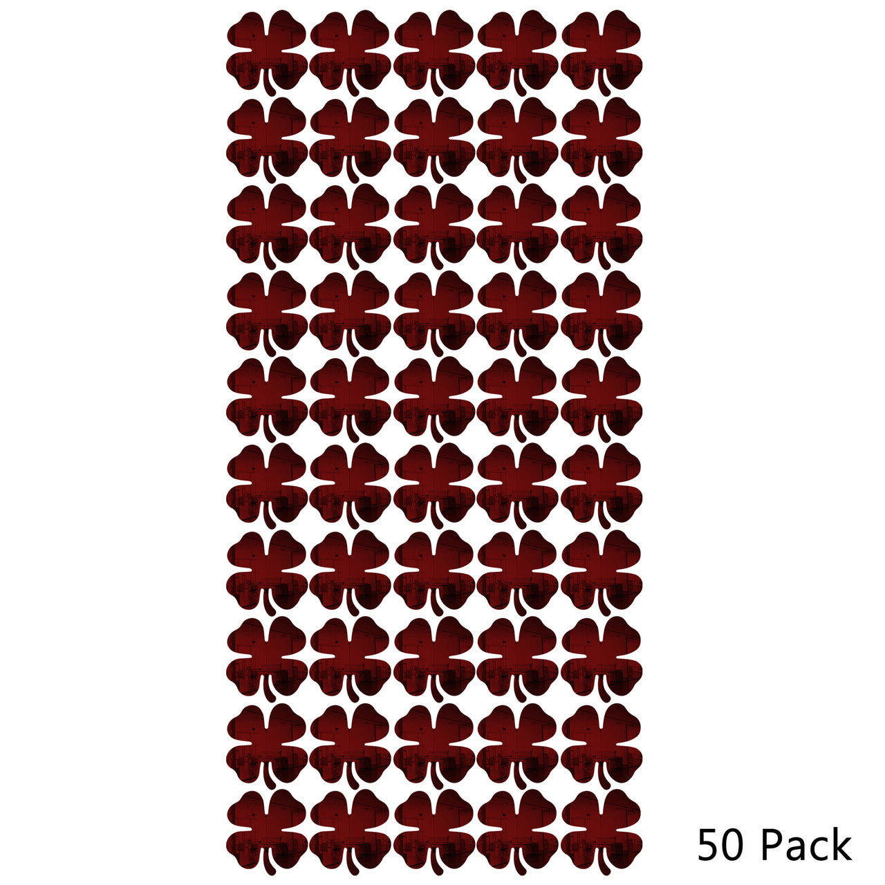 50 Pack Shamrock Shape Acrylic Mirror Tiles Crafts Select Color